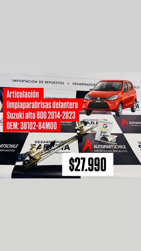Articulación de limpiaparabrisas Suzuki Alto 800 0.8 F8D 2014-2023