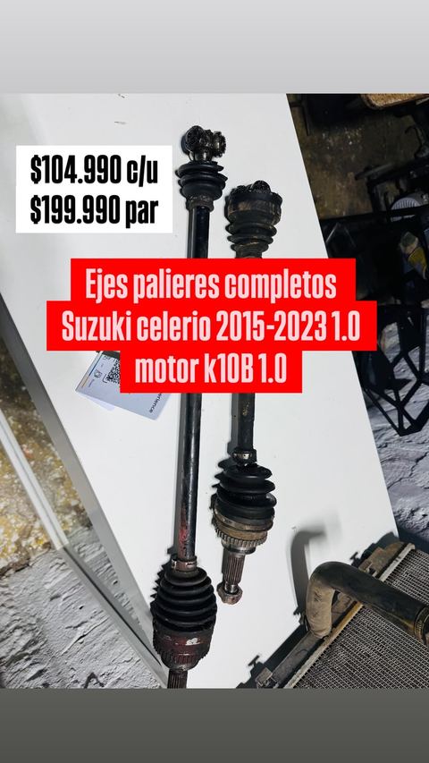 Ejes palieres completos (par) Suzuki Celerio 1.0 K10B 2015-2023
