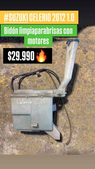 Bidón de agua limpiaparabrisas con motor Suzuki Celerio