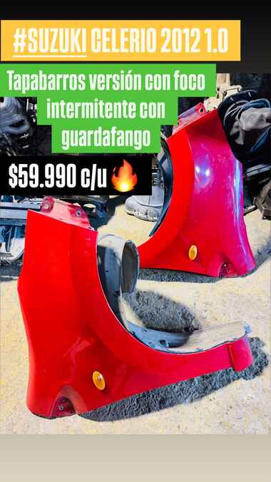 Tapabarro con foco intermitente Suzuki Celerio