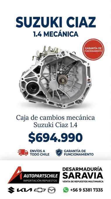 Caja de cambios mecánica — Suzuki Ciaz 1.4