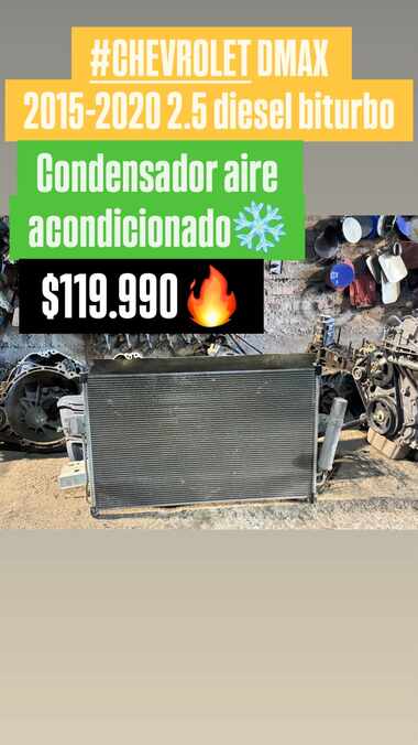 Condensador de aire acondicionado Chevrolet DMAX 2.5