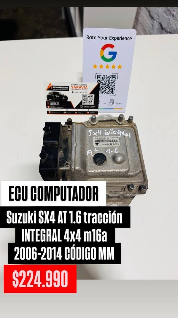 Computador de motor (ECU) AT 1.6 4x4 M16A - código MM — Suzuki SX4 1.6 AT 4x4 M16A 2006-2014