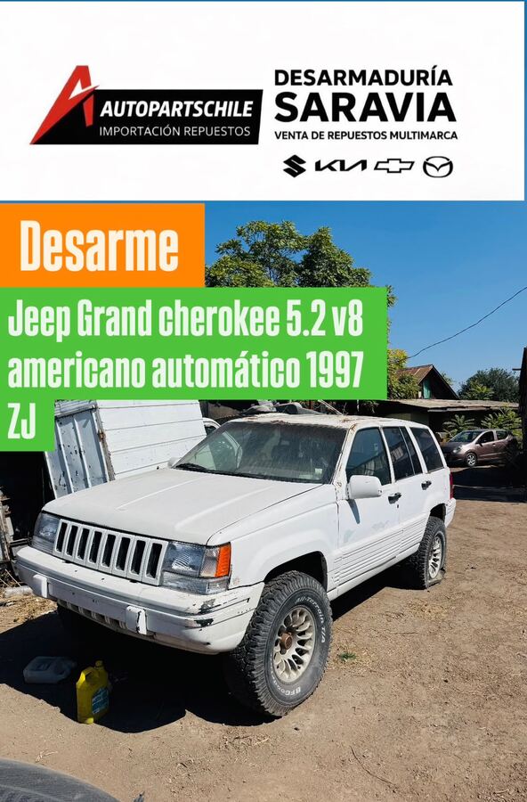 Jeep Grand Cherokee 5.2 V8 automático 1997 ZJ en desarme