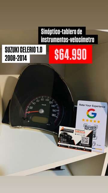 Sinóptico-tablero de instrumentos (velocímetro) Suzuki Celerio 1.0 K10B 2008-2014