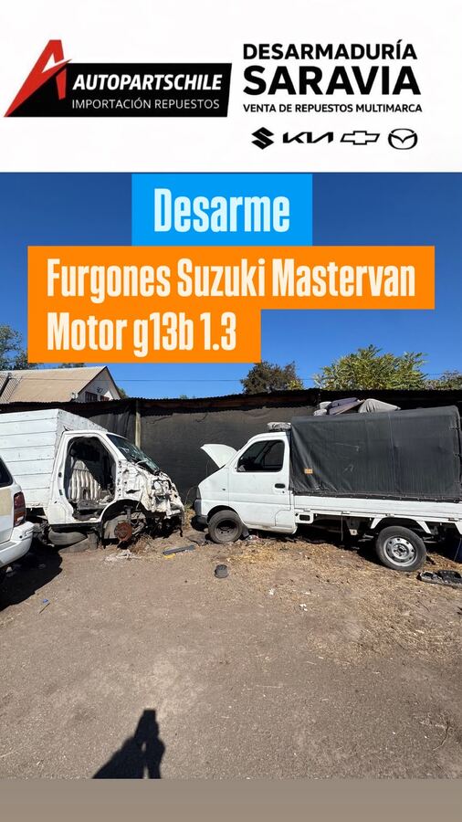 Furgón Suzuki Mastervan motor G13B 1.3 en desarme