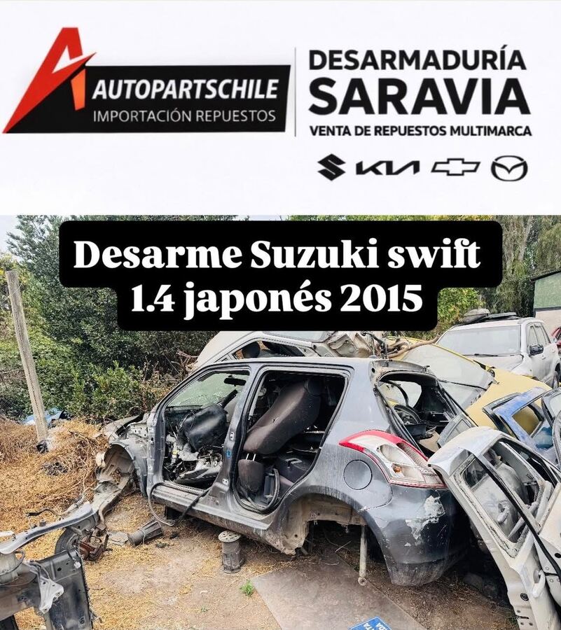 Suzuki Swift 1.4 japonés 2015 en desarme