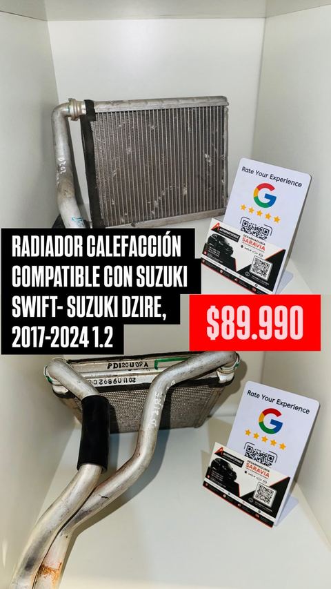 Radiador de calefacción — Suzuki Swift / Dzire 1.2, 2017-2024