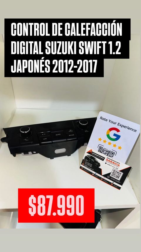 Control de calefacción digital — Suzuki Swift 1.2 japonés 2012-2017